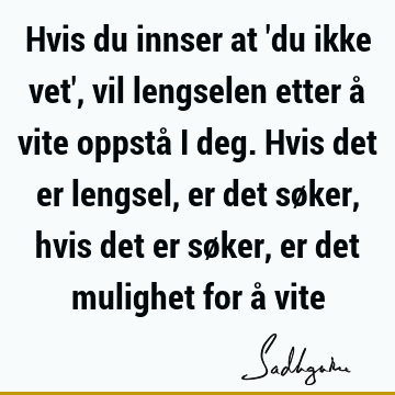 Hvis du innser at 