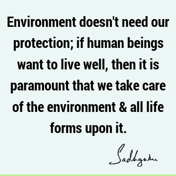 Environment doesn