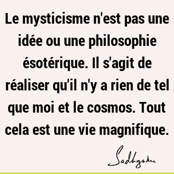 Le mysticisme n