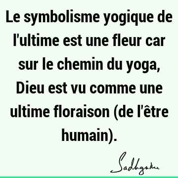 Le symbolisme yogique de l