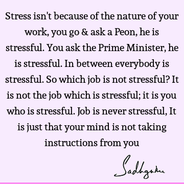 Stress isn