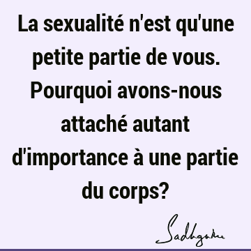 La sexualité n