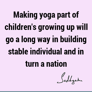 Making yoga part of children