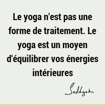 Le yoga n